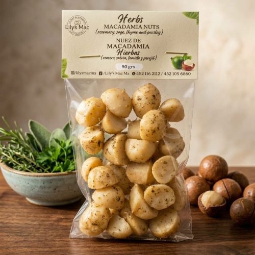 Nuez de Macadamia Gourmet con Hierbas Finas y Sal de Mar